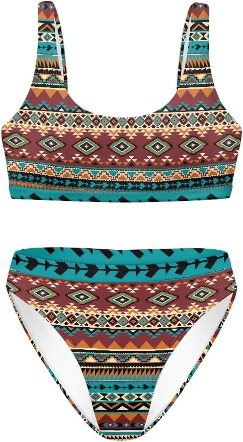 Bikini Sets for Women,High Waisted 2 Piece Swimsuit,Without Bra Pads XS-5xl