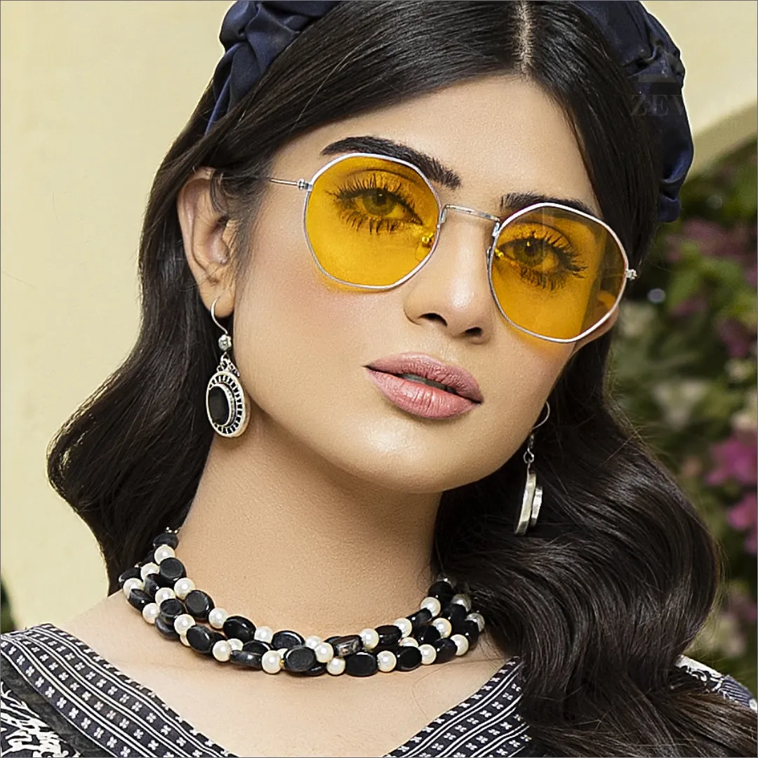 Black Beads X Pearl Choker (Ch-150)