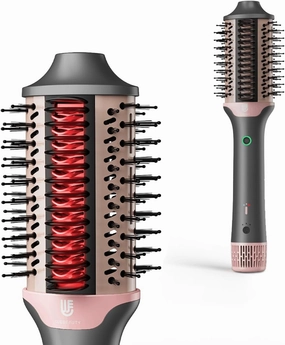 Blow Dryer Brush Hair Straightener | High-Speed 2-in-1 Hair Styler One Step Hot Air Brush Hair Dryer Volumizer with Straightening Brush Comb for Silky Smooth 110000 RPM Black