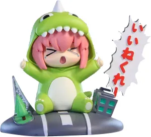 Bocchi The Rock Gotou Hitori Figure Anime Monster Costume Mini Q Version Action Figurine Creative Gift Toy Ornaments Exquisite 4 Inch (Green)