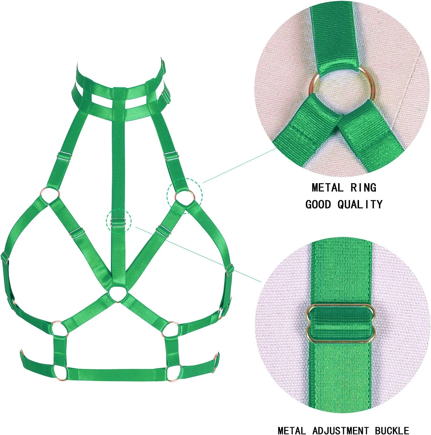 Body Harness for Women Bra Lingerie cage Punk Plus Size Chest Strap Belts Halloween Festival Rave Photography Dance