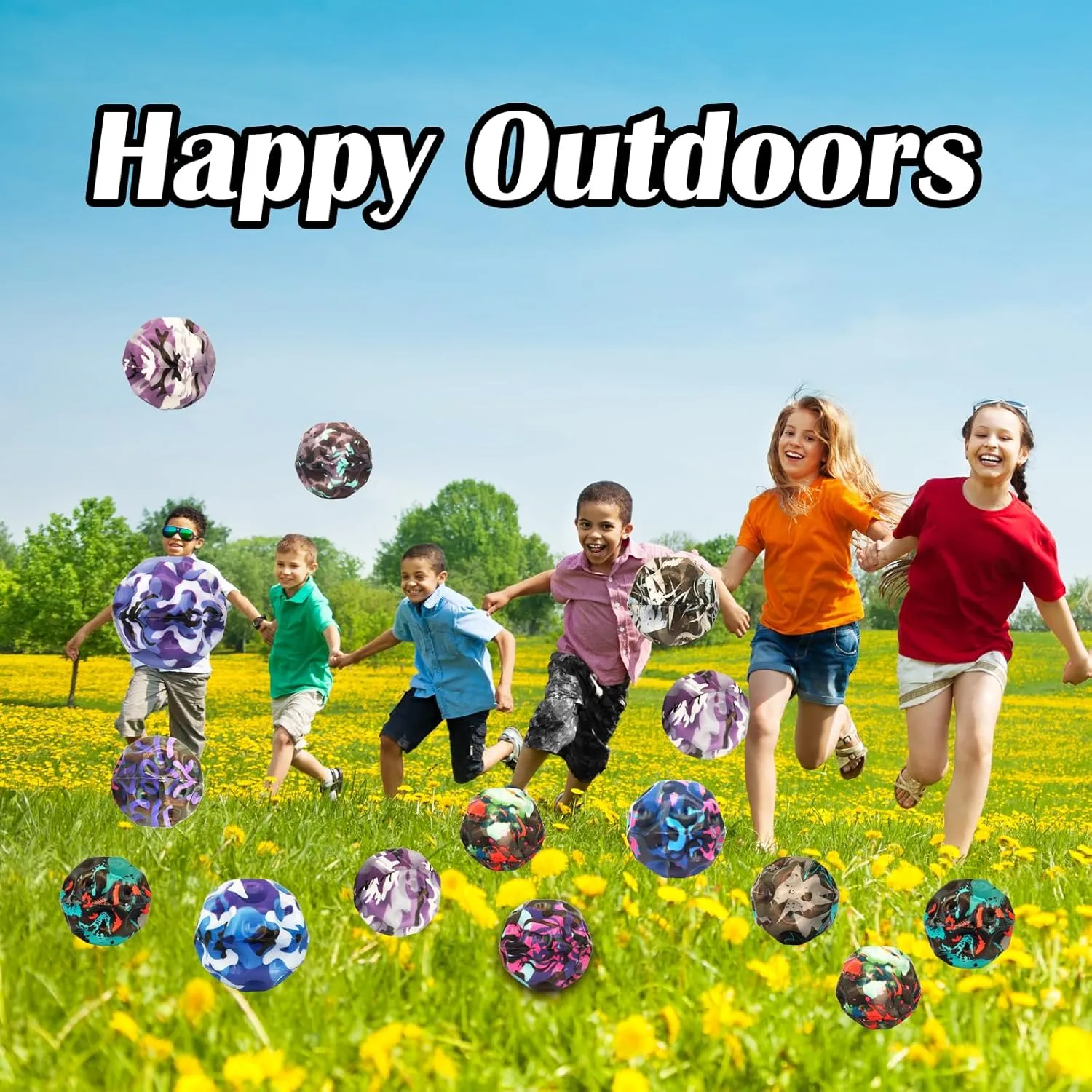 Bouncy Ball, Colorful Big Super Bouncy Astro Balls, Extreme High Bouncing Balls for Kids,Fun Kids Lightweight Foam Jump Balls for Outside, Improve Hand Eye Coordination Ability (12 Pack)