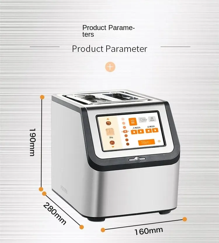 BrecoTouch Pro: High-Speed Smart Toaster for Perfectly Toasted Bread Every Time