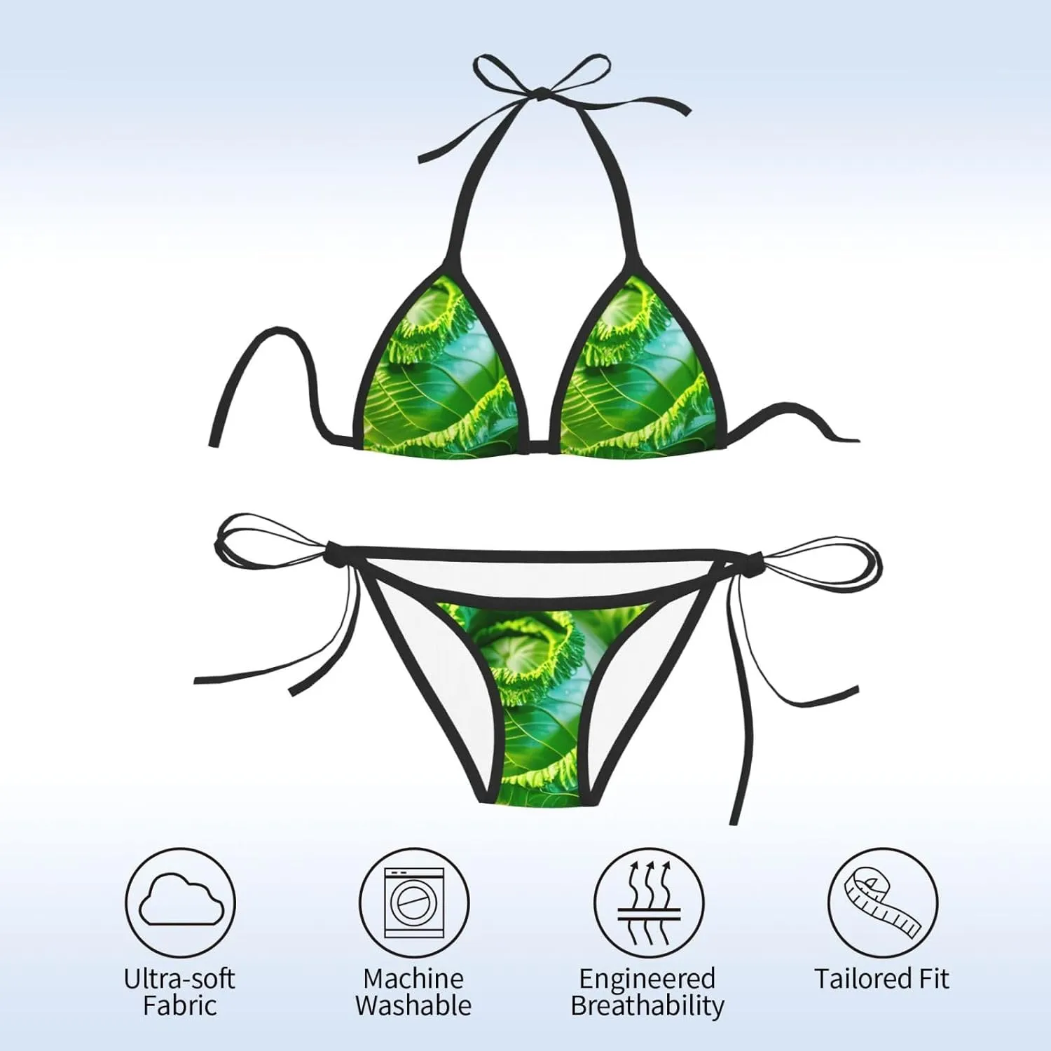 Bright Cabbage Womens Swimsuits Bikini Sets for Beach Vacations Bathing Suits Swim