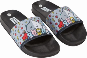 BT21 Line Friends Ladies Slides - Officially Licensed Slides - Tata, Van, Chimmy, Cooky, Shooky and RJ