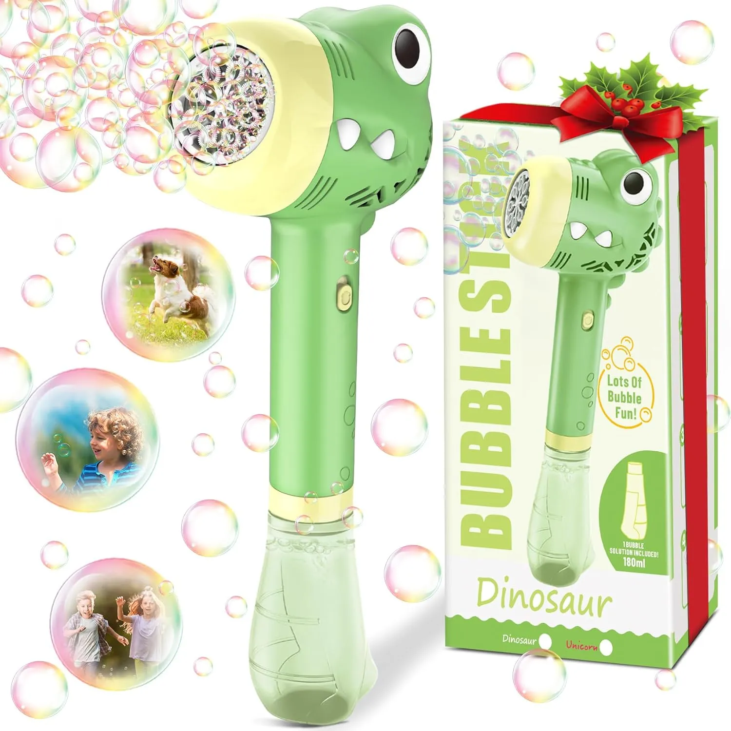 Bubble Machine for Kids | Outdoor Toys for Toddlers Age 3-5 | Perfect as a Gift for Party Favors Birthdays Valentine Halloween and Christmas | Battery Operated Bubble Wand for Easy Outdoor Use