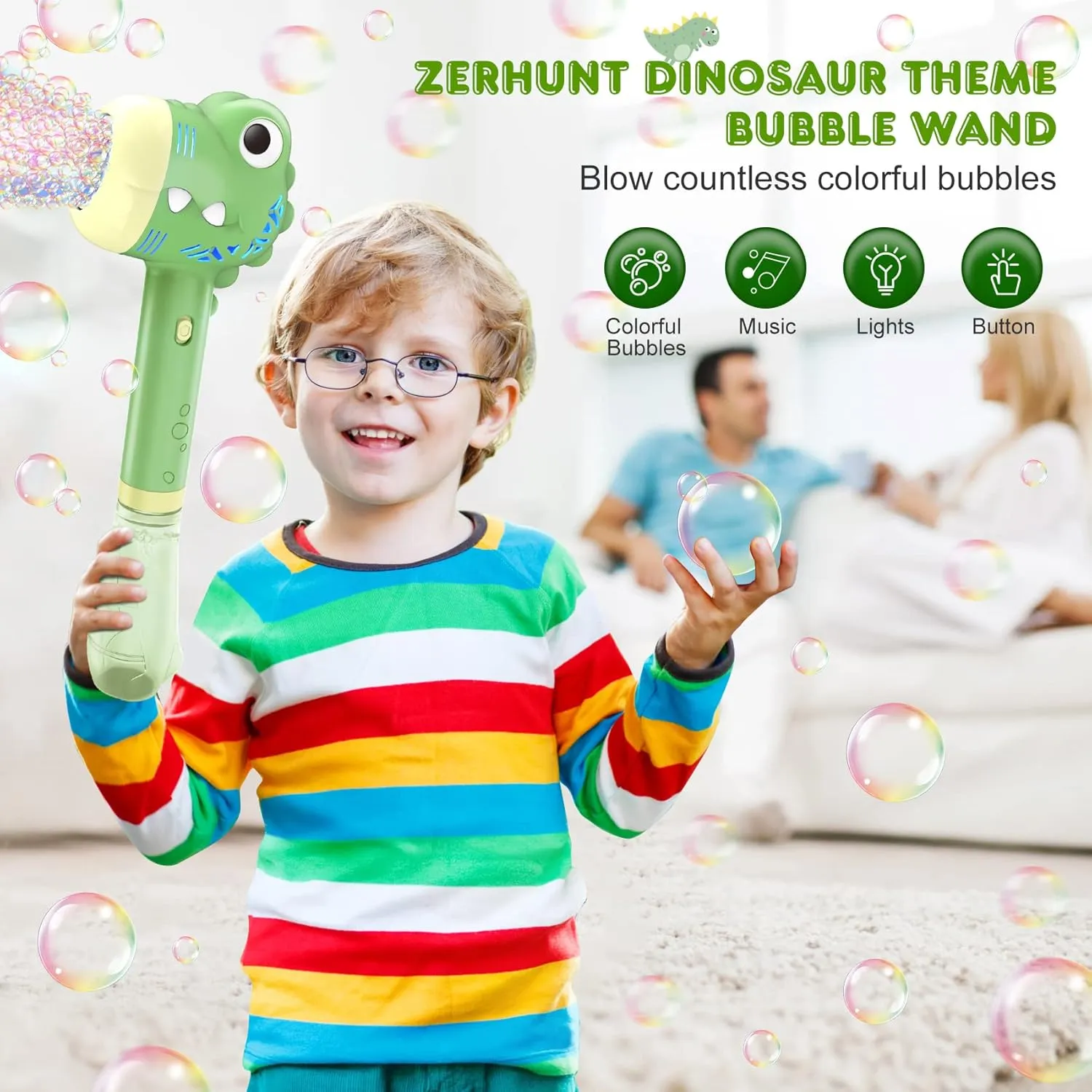 Bubble Machine for Kids | Outdoor Toys for Toddlers Age 3-5 | Perfect as a Gift for Party Favors Birthdays Valentine Halloween and Christmas | Battery Operated Bubble Wand for Easy Outdoor Use