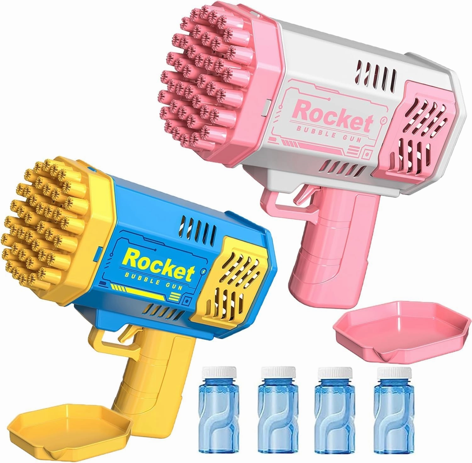 Bubble Gun for Kids, 2 Pack Bubble Machine for Kids with Bubble Solution, Toys for 3-8 Year Old Boys Girls, Gifts for 3 5 6 7 Year Old Boys and Girls