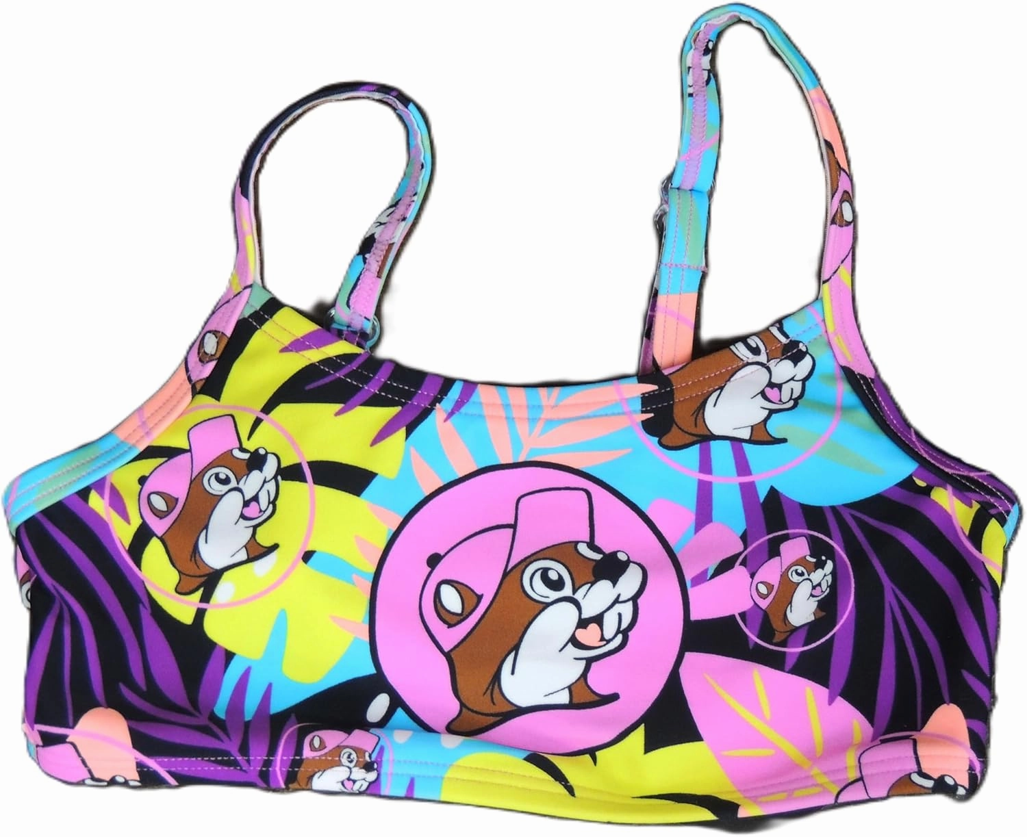 Buc-ee's 2025 Pink Tropical Swim Sets 2 Piece Girls Youth Swimsuit Quick Dry Top Bottom Bikini Pool Beach Vacation Beaver