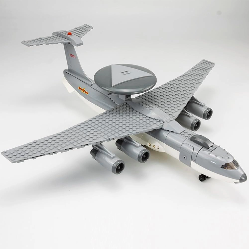 Building Block Early Warning Aircraft Military Fighter Air Force Building Bricks Set WW2 Military Airplanes Model Building Toys World War 2 Army Airplane Building Brick Toy Best Gifts for Kid