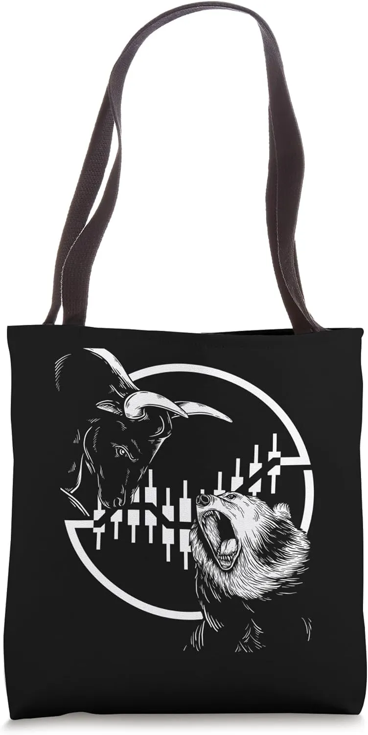Bull Vs Bear Stock Market Tote Bag