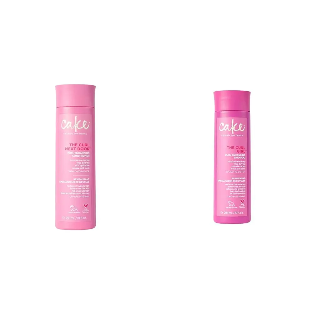 Cake Beauty Curl Next Door Shampoo and Conditioner Set, Vegan and Sulfate Free, for Frizz-Free Curls