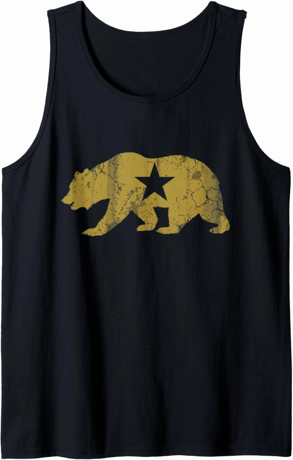 California Golden State Bear Vintage Distressed Graphic Tank Top