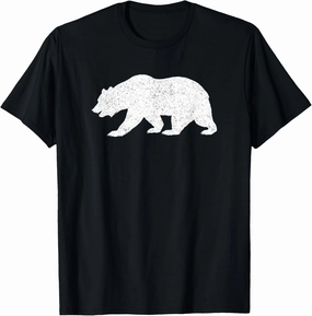 CALIFORNIA GRIZZLY BEAR STATE FLAG CALI REPUBLIC SILHOUETTE T-Shirt