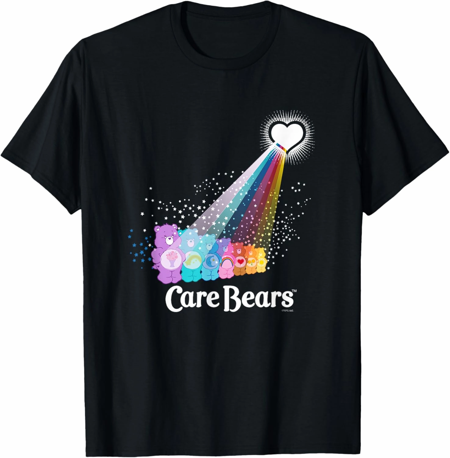 Care Bears Love Light Glow Rainbow Retro Cartoon T-Shirt