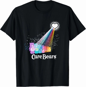 Care Bears Love Light Glow Rainbow Retro Cartoon T-Shirt