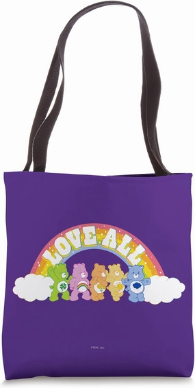 Care Bears Pride Love All Rainbow Good Luck, Cheer, Grumpy Tote Bag