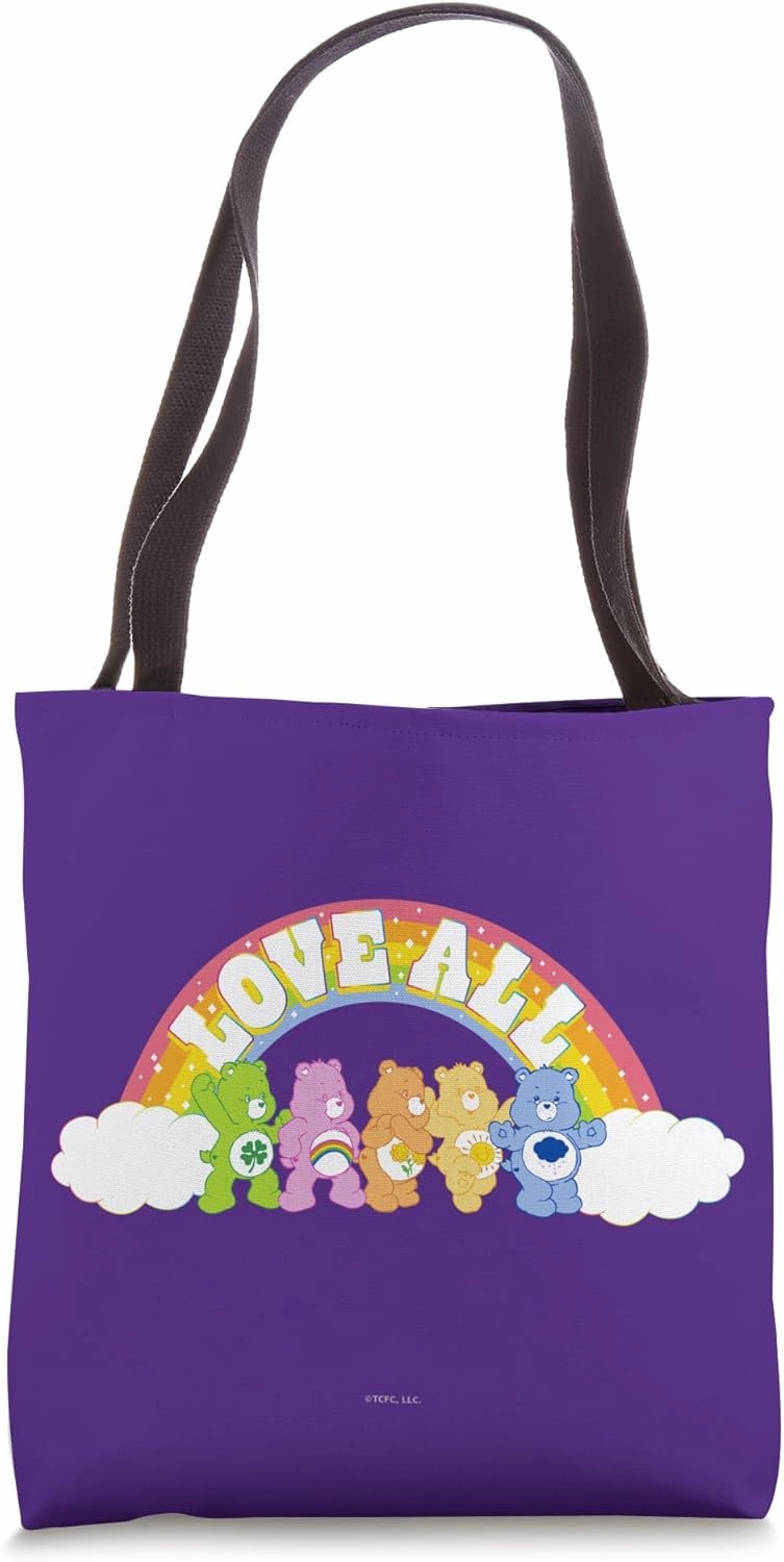 Care Bears Pride Love All Rainbow Good Luck, Cheer, Grumpy Tote Bag