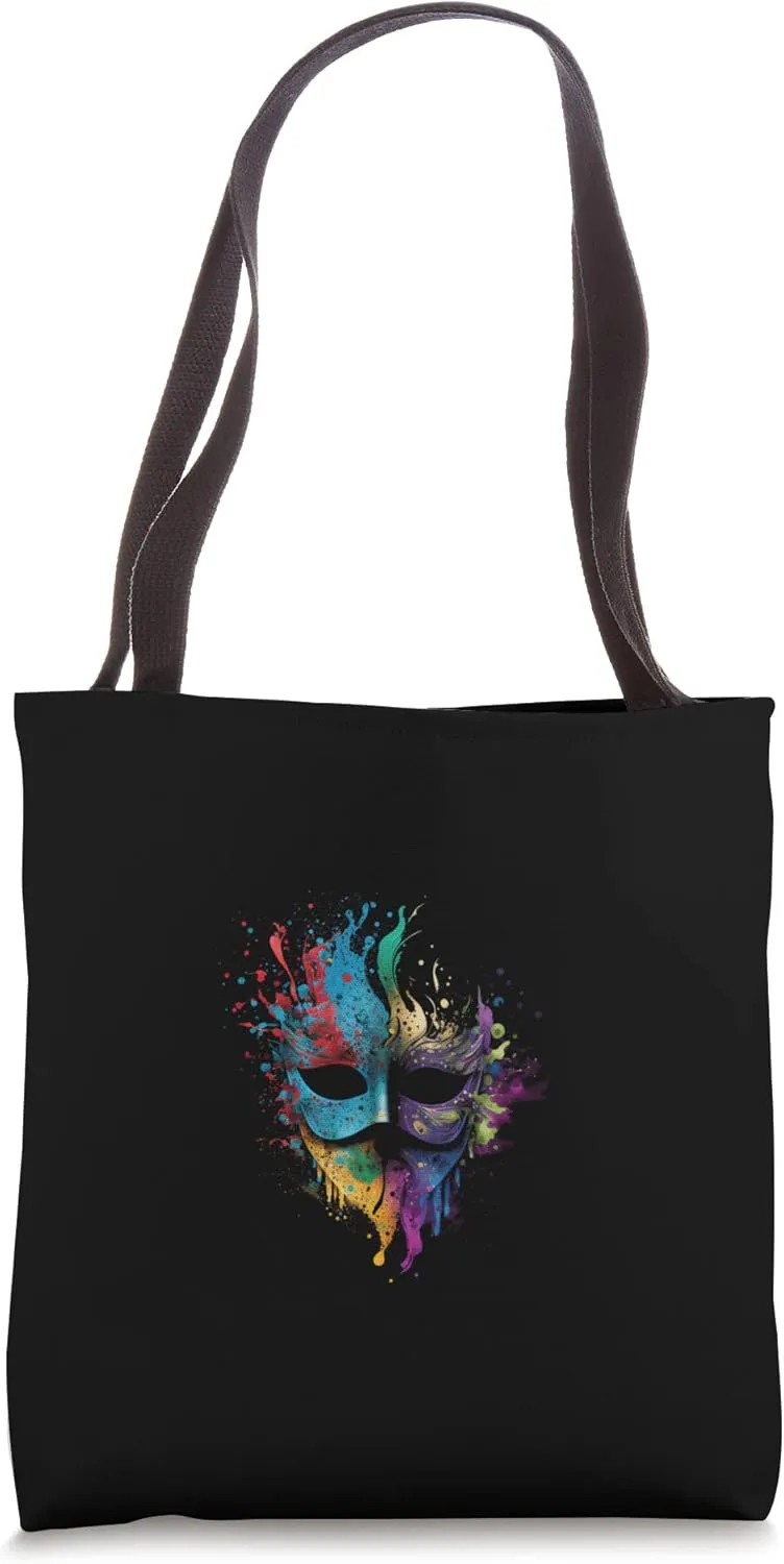 Carnival Carnival Mask Splash Art Venetian Mask Tote Bag