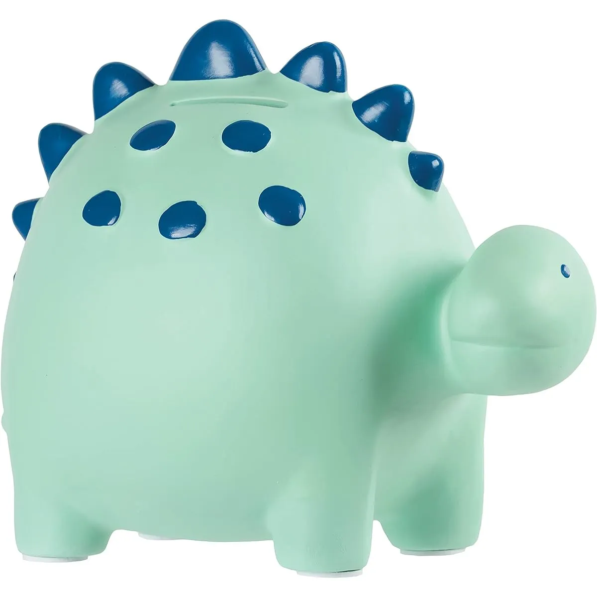Carter's BB1-23289B Dinosaur Ceramic Piggy Bank for Kids - 8" W x 7.5" H