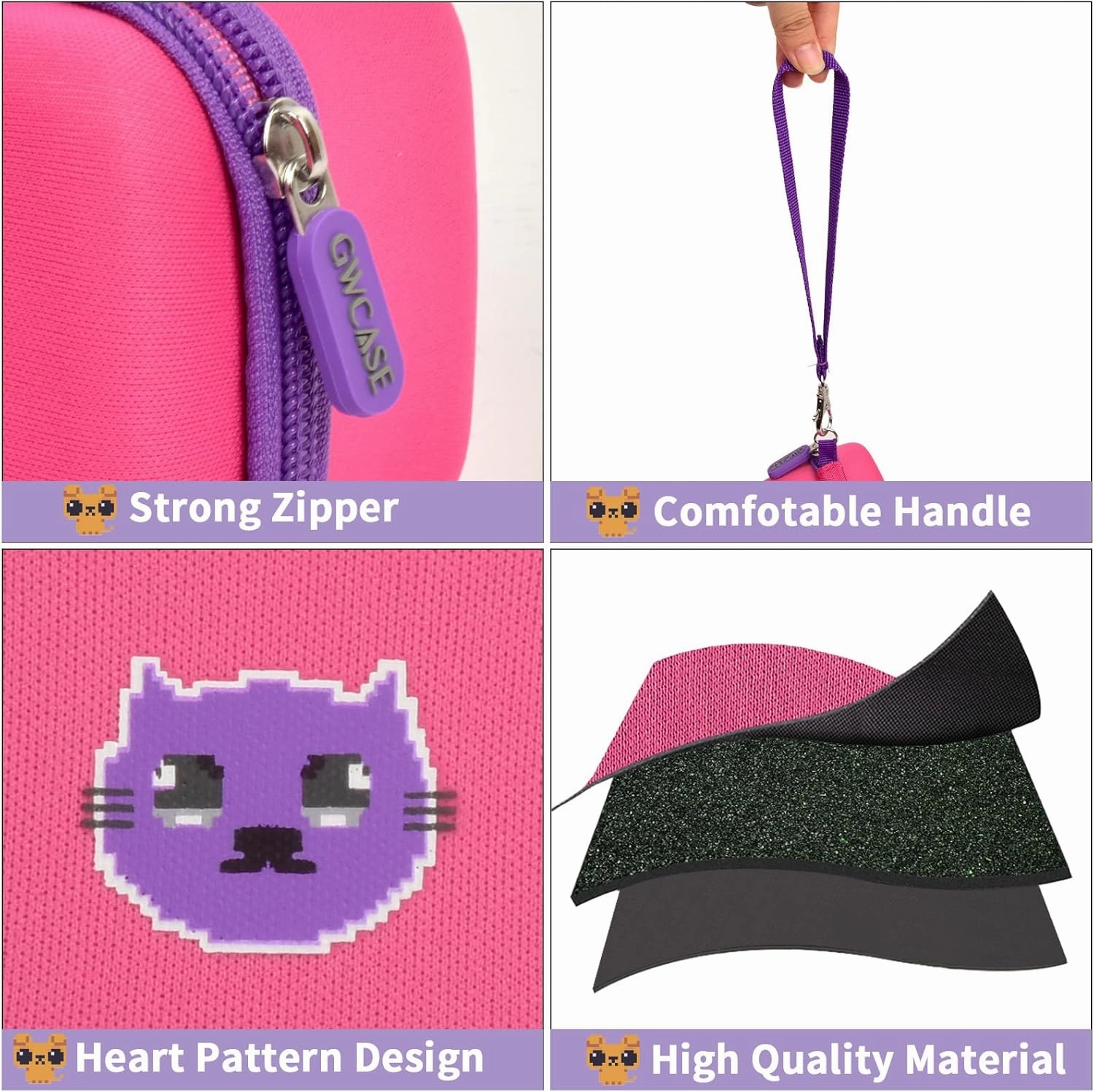 Case for Bitzee Interactive Toy Digital Pet and Case, Hard Carrying Holder for Virtual Electronic Pets React to Touch, Protective Container for AA Batteries and Other Accessories (Box Only)-Pink