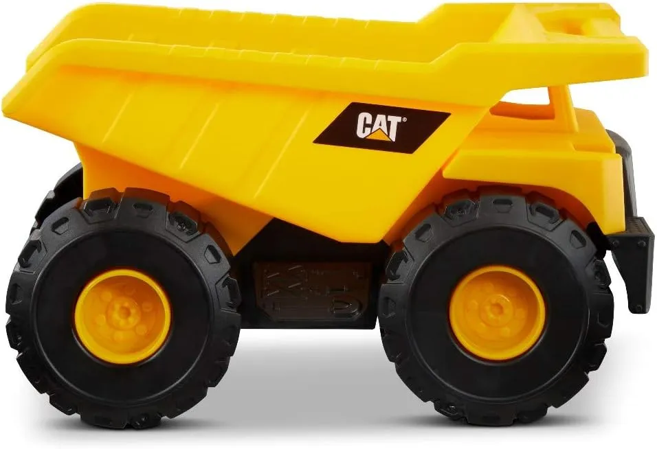 CAT Construction Toys, 15" Dump Truck Toy, Ages 2 , Sturdy Plastic, No Batteries Required, CAT Construction Tough Rigs Series