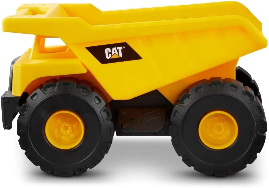 CAT Construction Toys, 15" Dump Truck Toy, Ages 2 , Sturdy Plastic, No Batteries Required, CAT Construction Tough Rigs Series