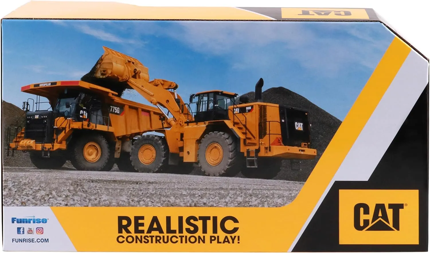 CAT Construction Toys, Tough Machines Toy Excavator, 10" w/Realistic Lights & Sounds, Rumbling Action, Movable Parts & Sturdy Plastic Construction