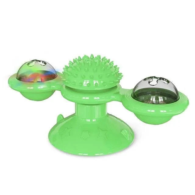 Cat Massage Windmill Toy - Interactive Rotatable Pet Plaything
