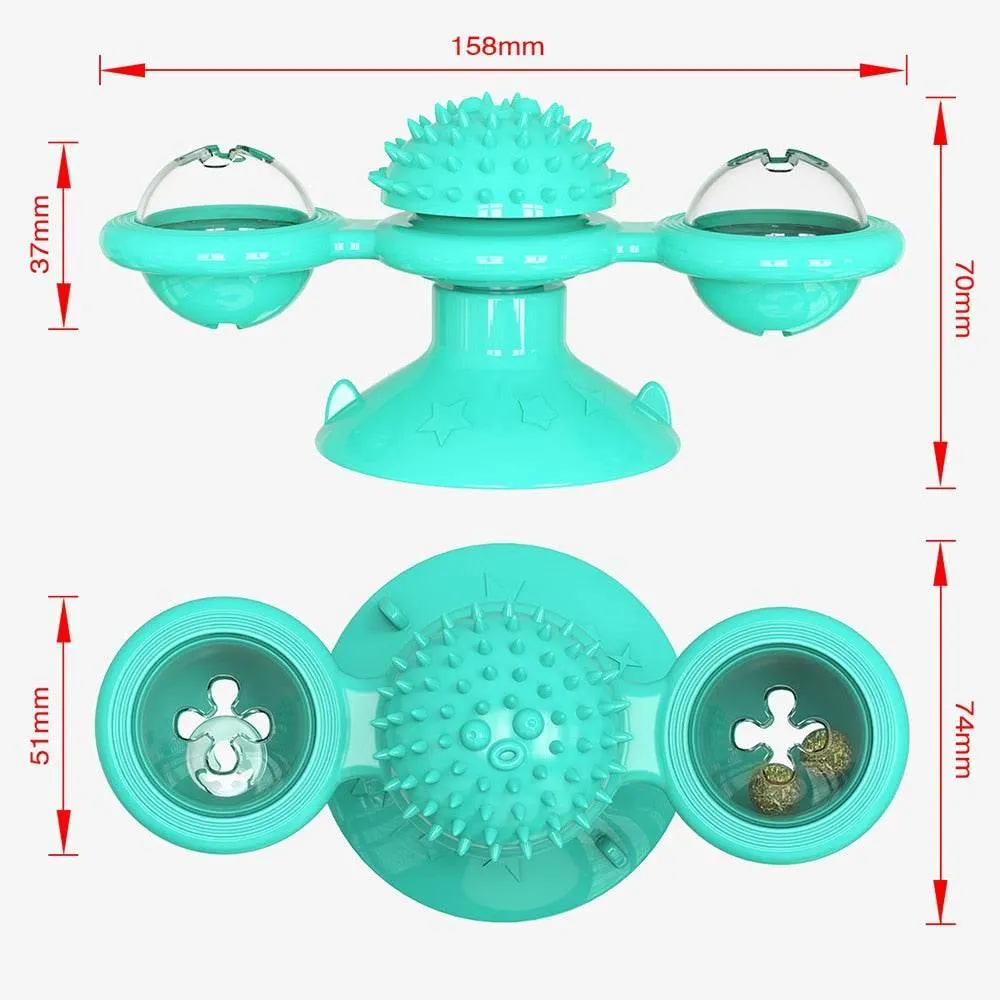 Cat Massage Windmill Toy - Interactive Rotatable Pet Plaything