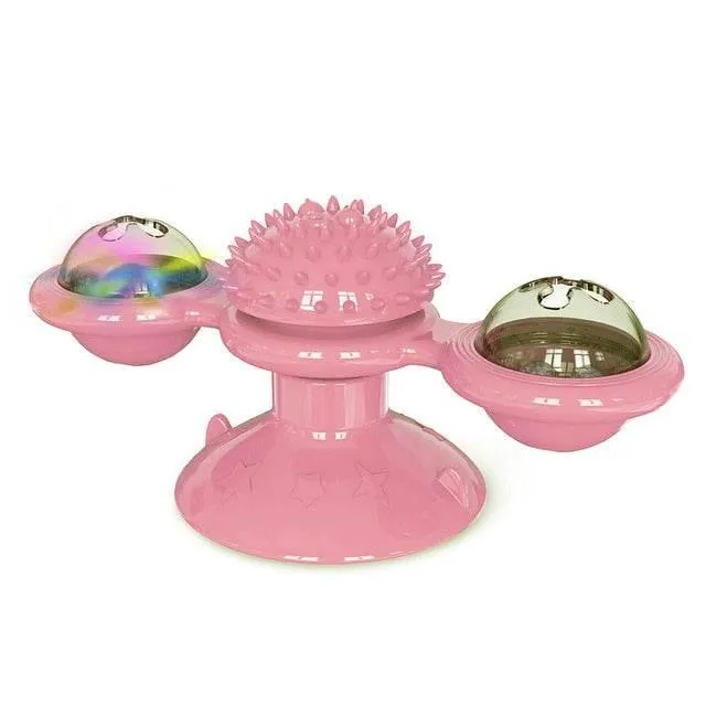Cat Massage Windmill Toy - Interactive Rotatable Pet Plaything