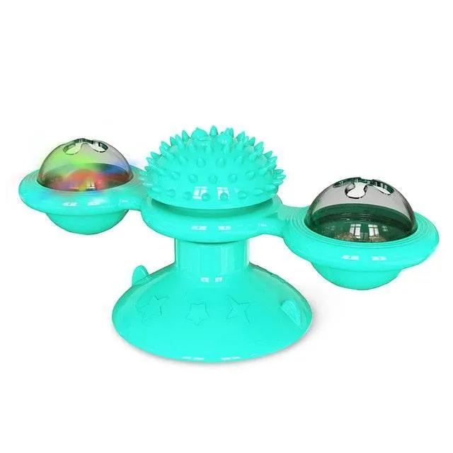Cat Massage Windmill Toy - Interactive Rotatable Pet Plaything
