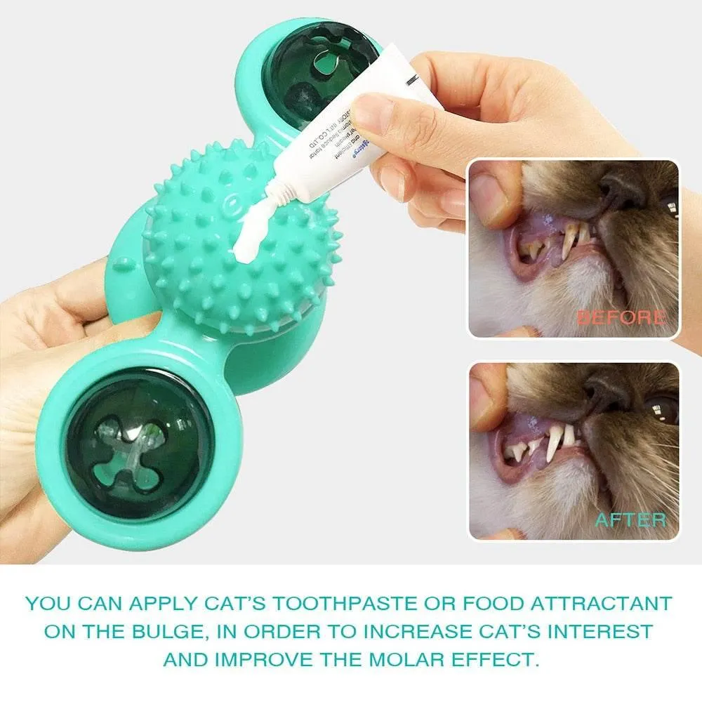 Cat Massage Windmill Toy - Interactive Rotatable Pet Plaything