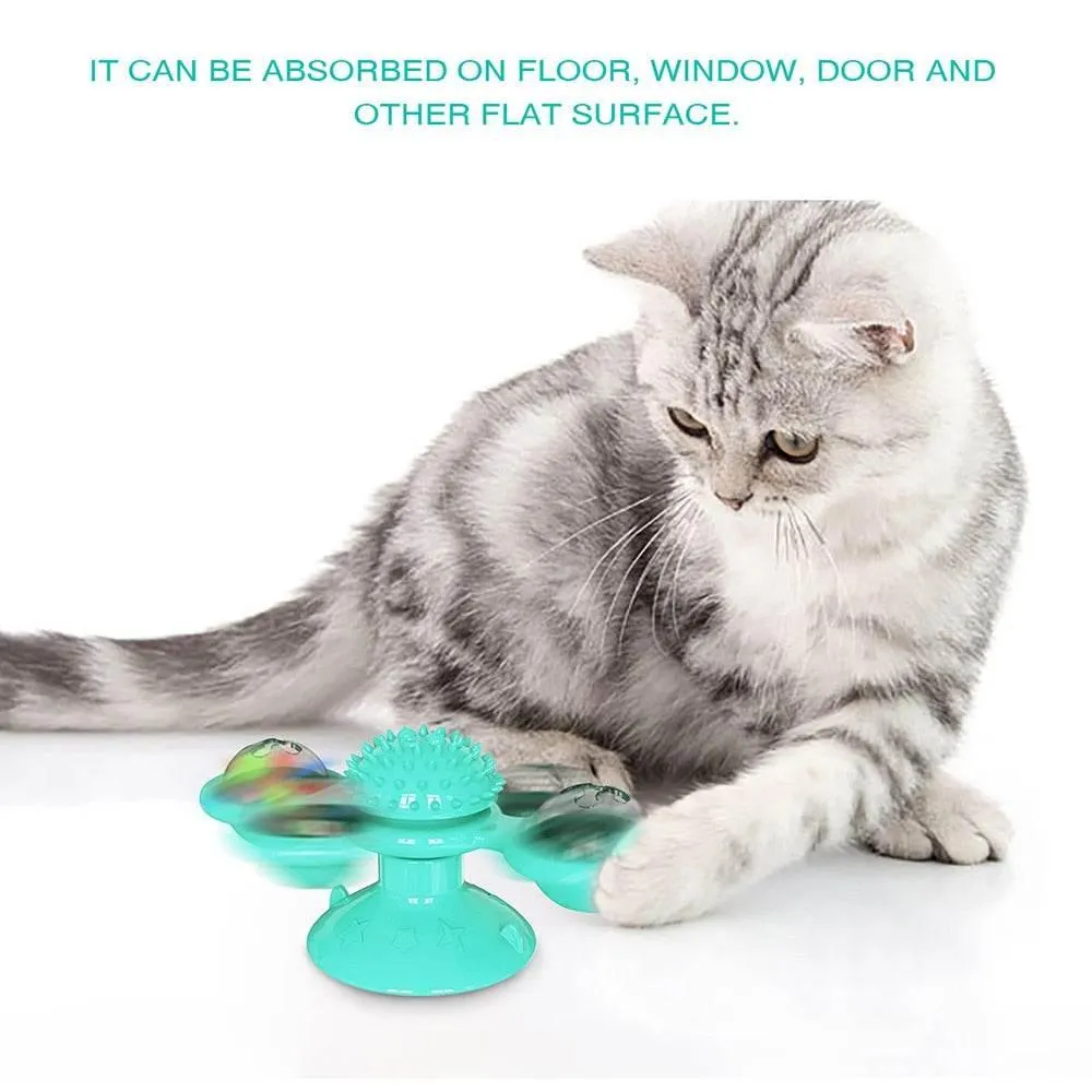 Cat Massage Windmill Toy - Interactive Rotatable Pet Plaything