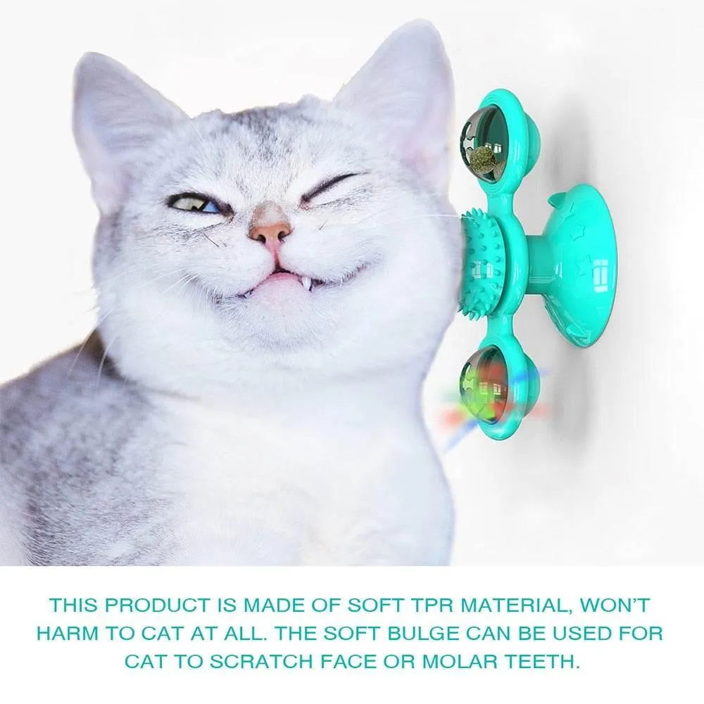Cat Massage Windmill Toy - Interactive Rotatable Pet Plaything