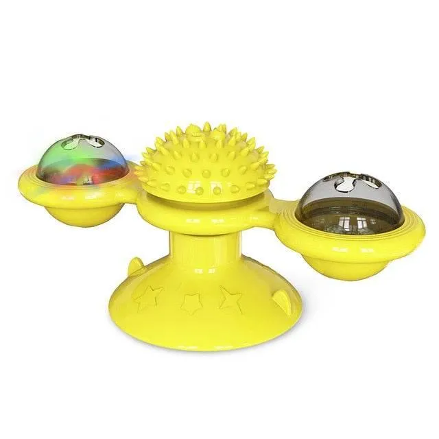 Cat Massage Windmill Toy - Interactive Rotatable Pet Plaything