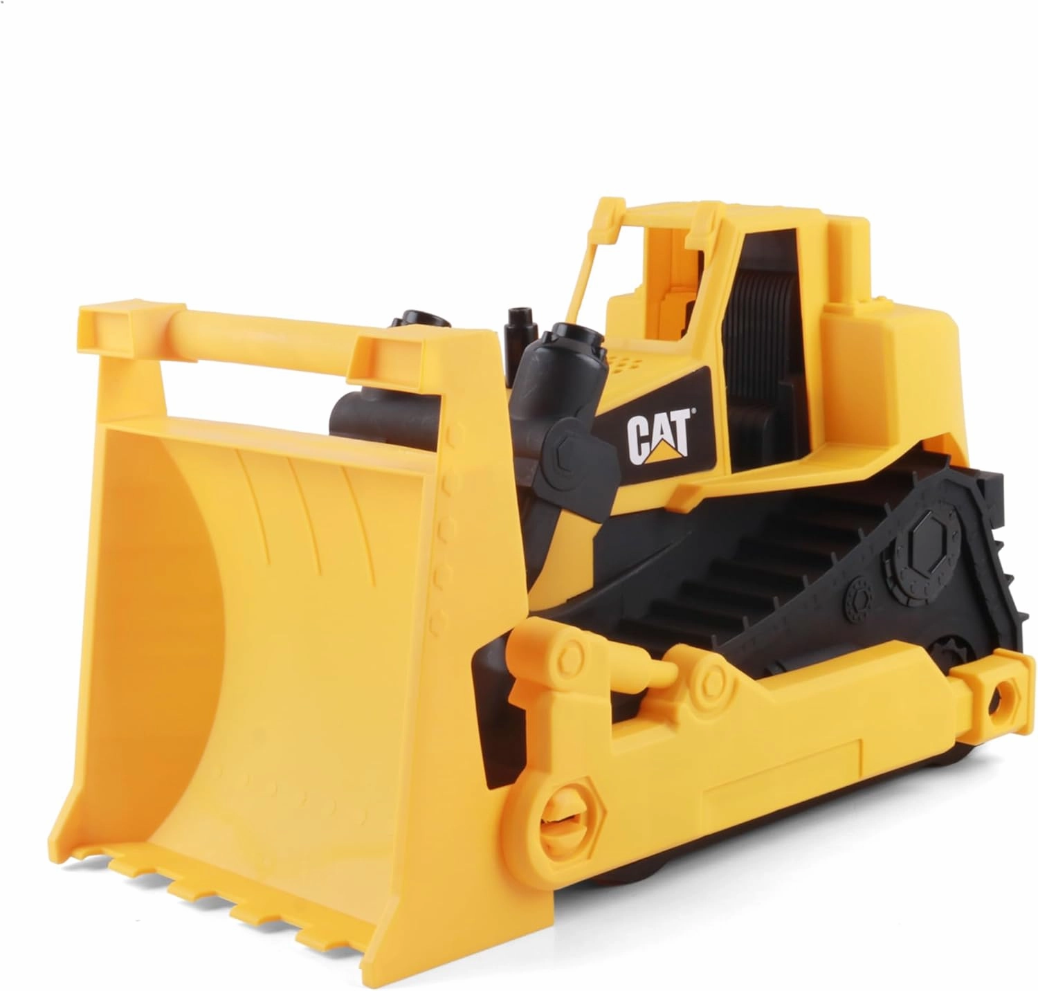CAT Bulldozer Construction Toy | 15" | Ages 3  | Sturdy Plastic | No Batteries Required | CAT Construction Tough Rigs Series, Yellow