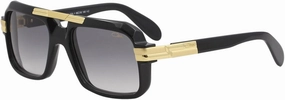 Cazal Legends Men's 663/3 001/SG Black/Gold Retro Pilot Sunglasses 56mm