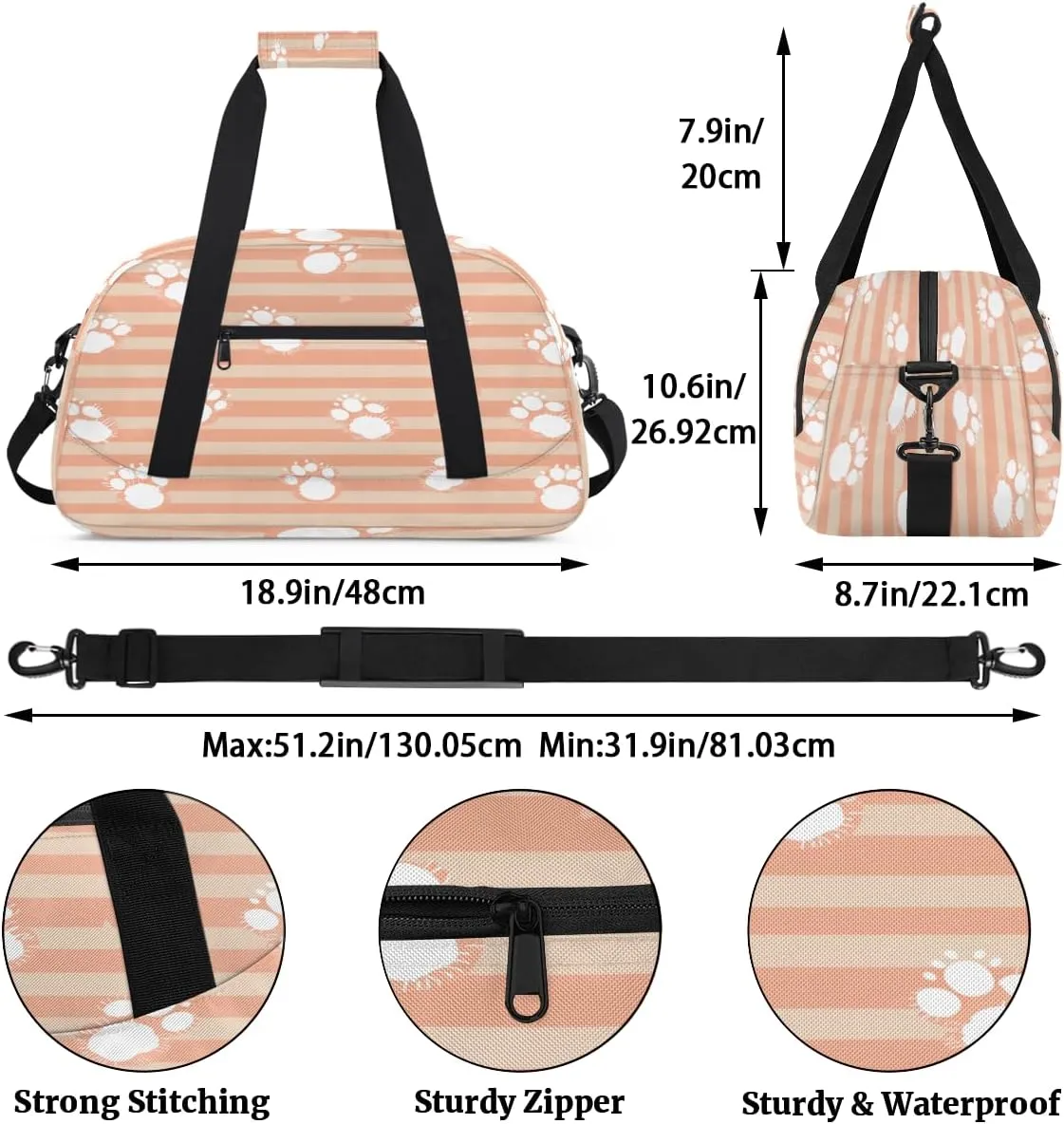 Checkered Cats Kids Overnighter Duffel Bags for Boys, Carry-On Size Sports Gym Bag with Front Zipper Pocket for School Practice or Overnight Travel Weekender Sleepover Tote Bag