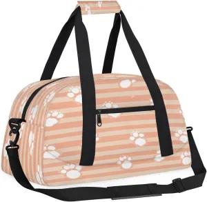 Checkered Cats Kids Overnighter Duffel Bags for Boys, Carry-On Size Sports Gym Bag with Front Zipper Pocket for School Practice or Overnight Travel Weekender Sleepover Tote Bag