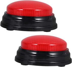 Ciieeo Light up Prank Button 2pcs Talking Alarm Clock Answer for Party Classroom Pet Training