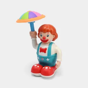 Circus Stunt Umbrella Clown Toy with Light & Music for Kids