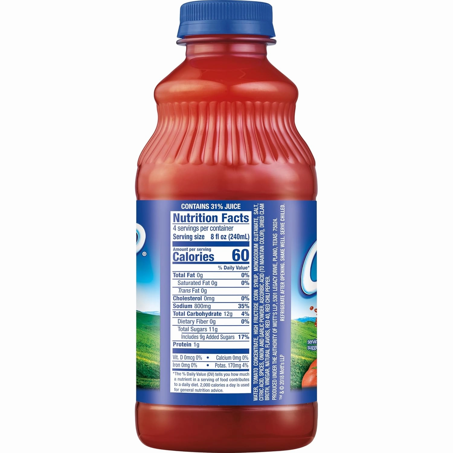 Clamato Original Tomato Cocktail, 32 fl oz bottle (Pack of 12), Flavored With Tomato Juice & Spices, Perfect Mixer for the Authentic Michelada, Bloody Mary Drinks, and Seafood Cocktail