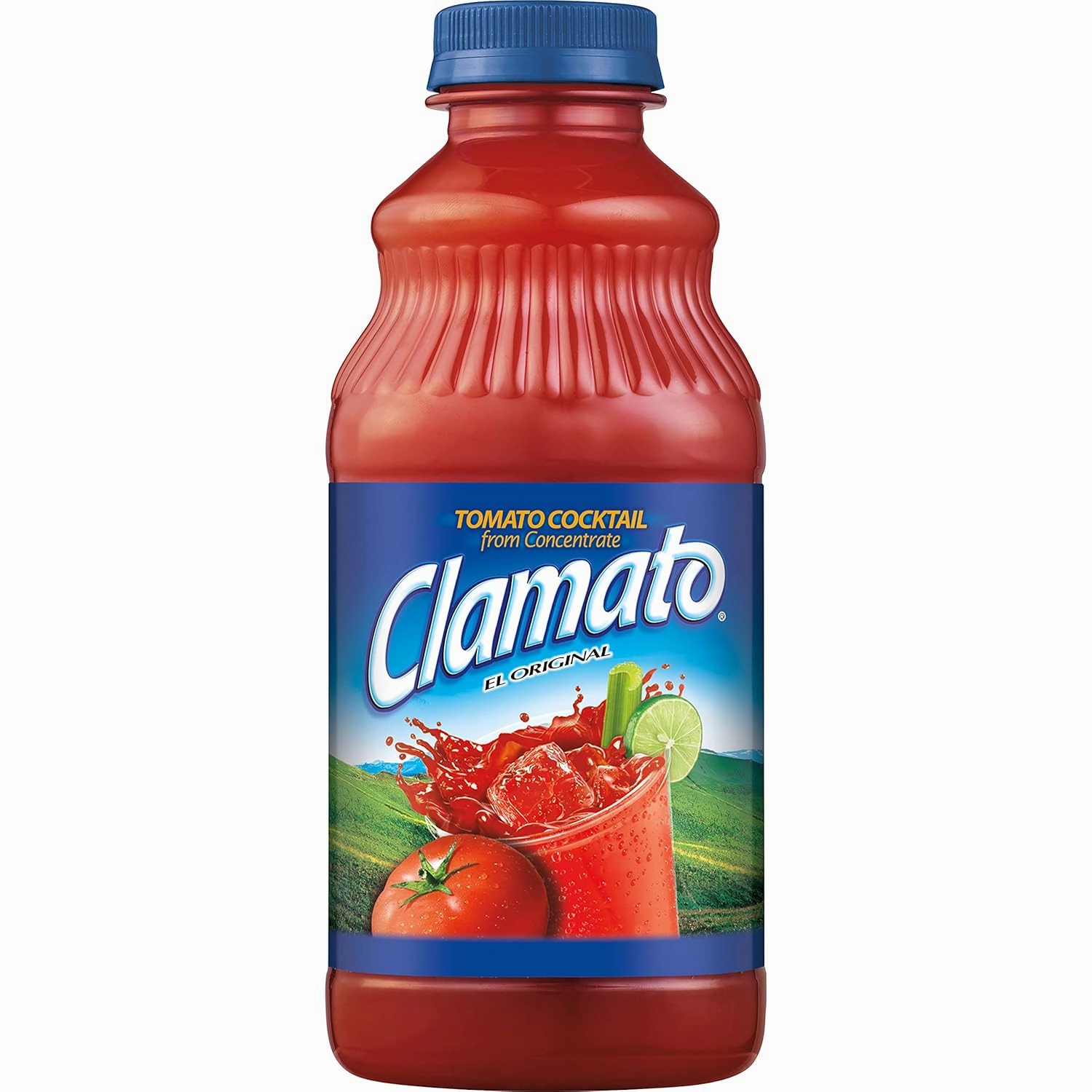 Clamato Original Tomato Cocktail, 32 fl oz bottle (Pack of 12), Flavored With Tomato Juice & Spices, Perfect Mixer for the Authentic Michelada, Bloody Mary Drinks, and Seafood Cocktail