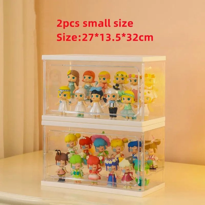 Clear Acrylic Display Case for Anime & Action Figures – Lockable Blind Box Toy Organizer