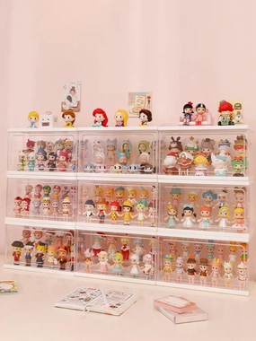 Clear Acrylic Display Case for Anime & Action Figures – Lockable Blind Box Toy Organizer