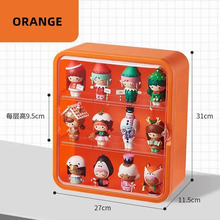 Clear Acrylic Display Case for Anime & Action Figures – Lockable Blind Box Toy Organizer