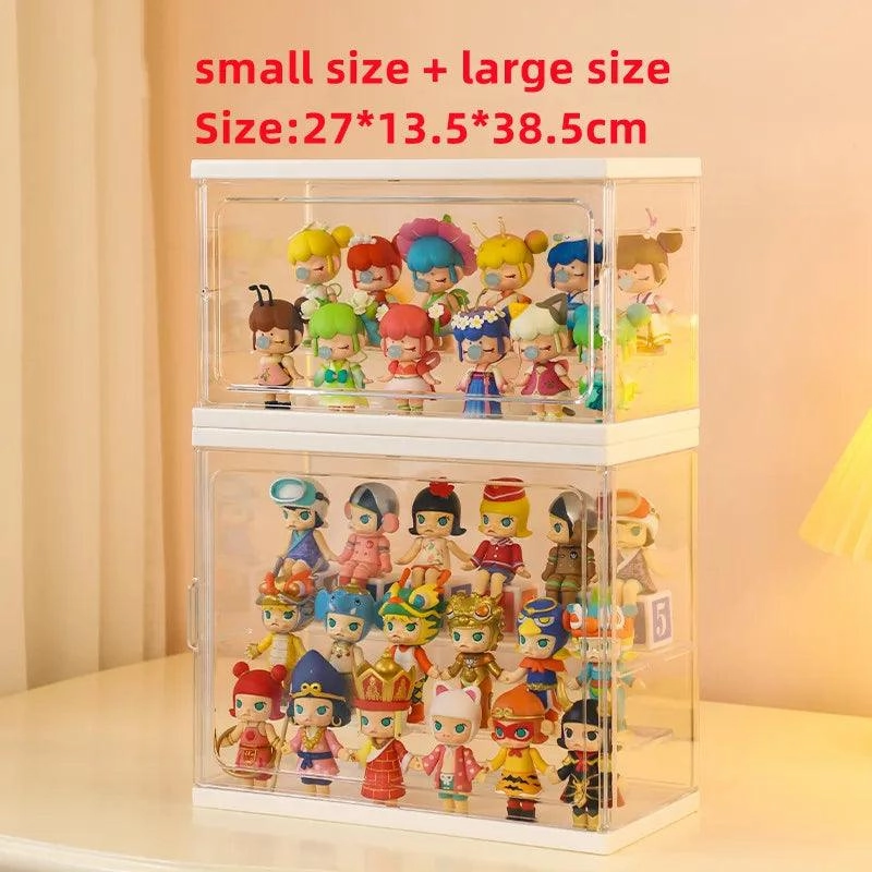 Clear Acrylic Display Case for Anime & Action Figures – Lockable Blind Box Toy Organizer