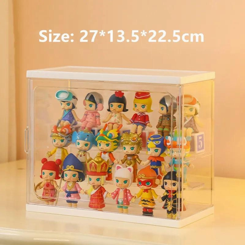 Clear Acrylic Display Case for Anime & Action Figures – Lockable Blind Box Toy Organizer
