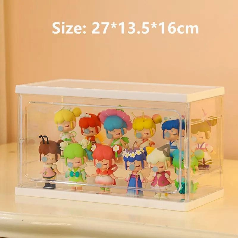 Clear Acrylic Display Case for Anime & Action Figures – Lockable Blind Box Toy Organizer
